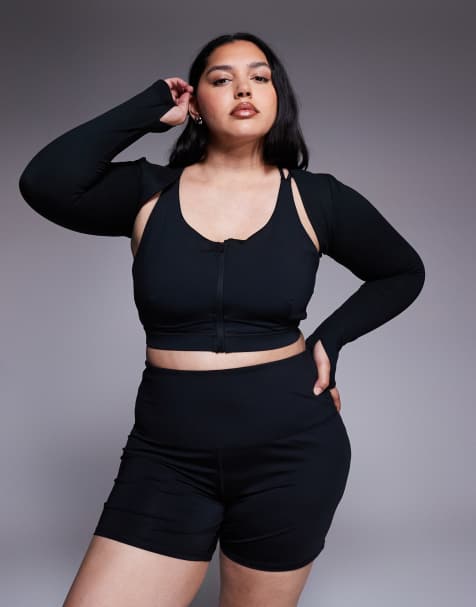 4505 Curve - Coprispalle a maniche lunghe nero morbido al tatto a strati - view 1