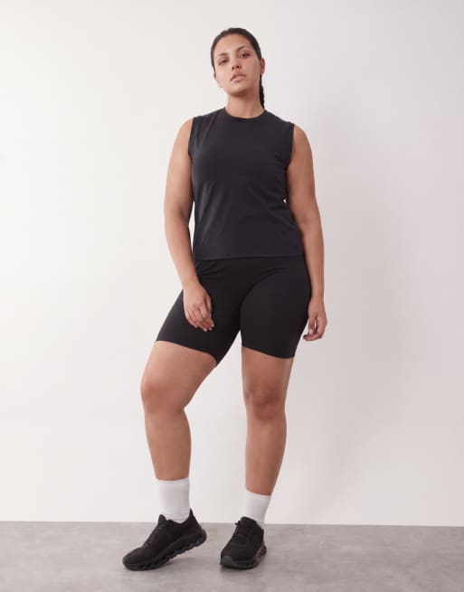 4505 Curve - Everyday - Aansluitend T-shirt van sneldrogend katoen in zwart, 4 van 4