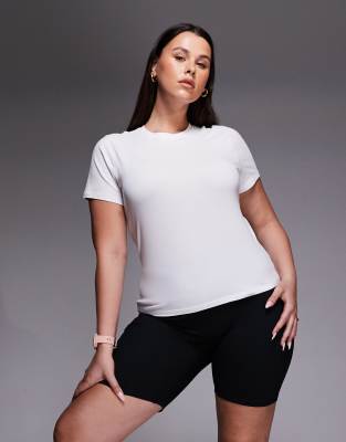 4505 Curve Fitted Cotton Everyday T-shirt With Quick Dry Finish In White