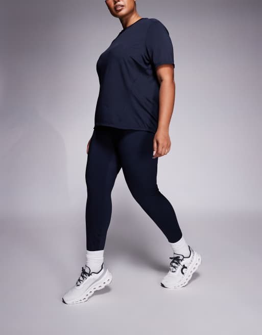 4505 Curve Icon active booty sculpt high waist gym leggings with inner pocket in navy, 5 of 5