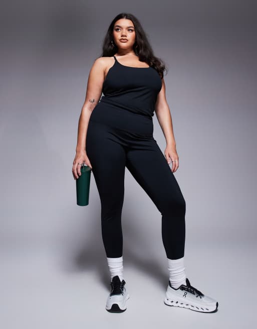 4505 Curve Icon active bum sculpt high waist gym legging with inner pocket in black, 3 of 5