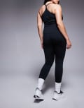 [ASOS] 4505 Curve Icon active bum sculpt high waist gym leggings with inner pocket in black 24 Black