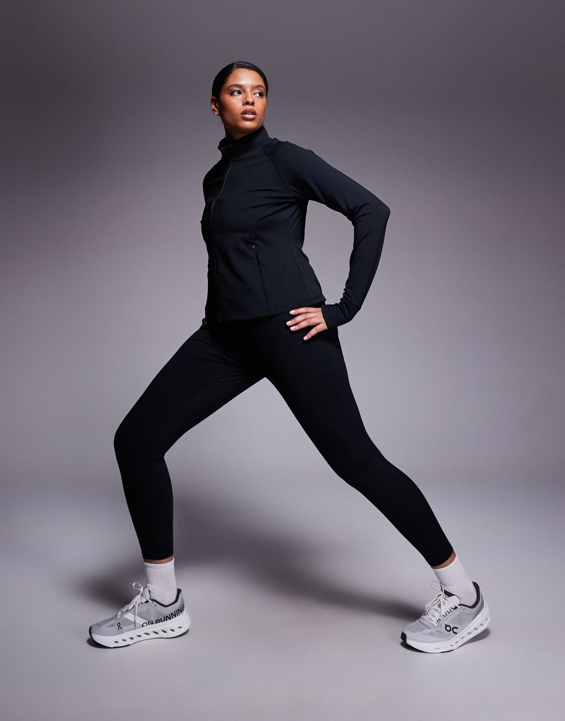 4505 curve icon active bum sculpt high waist gym leggings with inner pocket in black