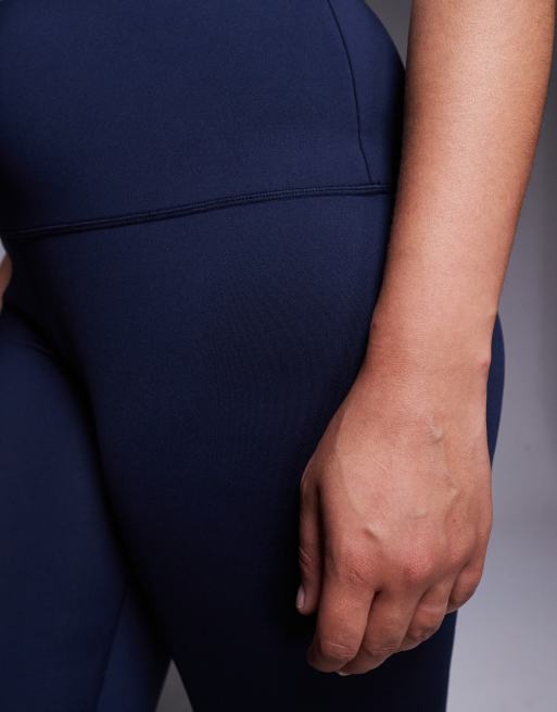 4505 Curve Icon active bum sculpt high waist gym leggings with inner pocket in deep navy, 3 of 5