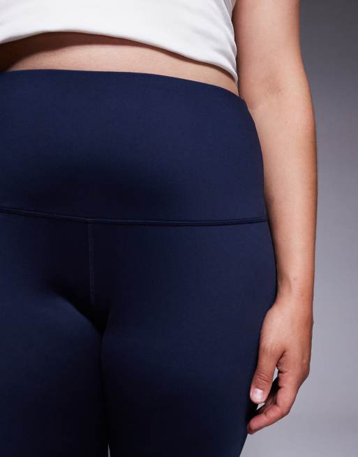 4505 Curve Icon active bum sculpt high waist gym leggings with inner pocket in deep navy, 4 of 5