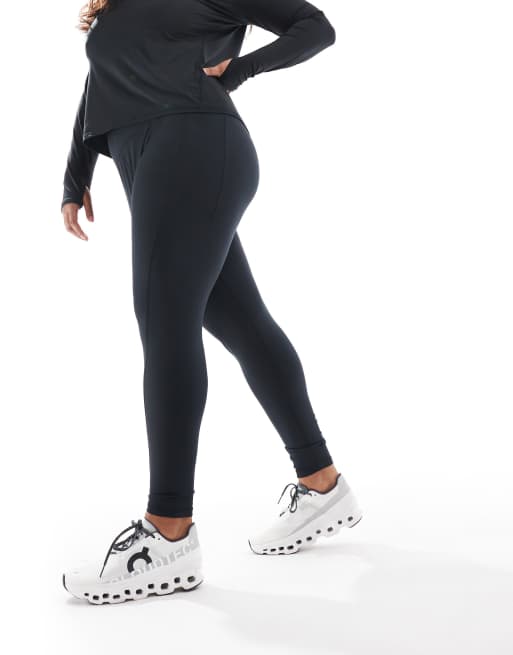 4505 Curve - Icon - Active - Hardlooplegging met gestrikte taille en telefoonzakje in zwart, 3 van 5