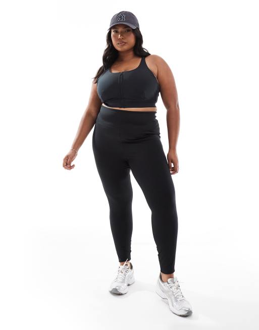 4505 Curve Icon active high support sports bra with removable padding and adjustable straps in black, 4 of 4