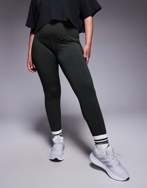 4505 Curve – Icon Active – Kakigröna träningsleggings med hög midja, innerficka och formande design baktill, 2 av 5