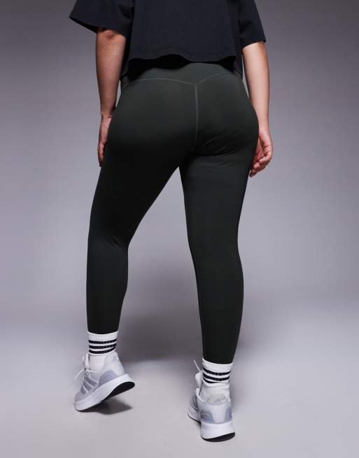 4505 Curve – Icon Active – Kakigröna träningsleggings med hög midja, innerficka och formande design baktill, 4 av 5