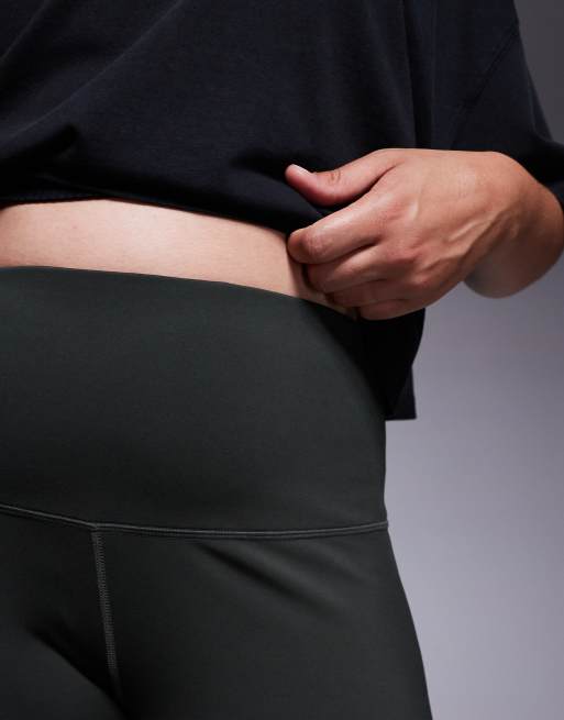 4505 Curve – Icon Active – Kakigröna träningsleggings med hög midja, innerficka och formande design baktill, 5 av 5