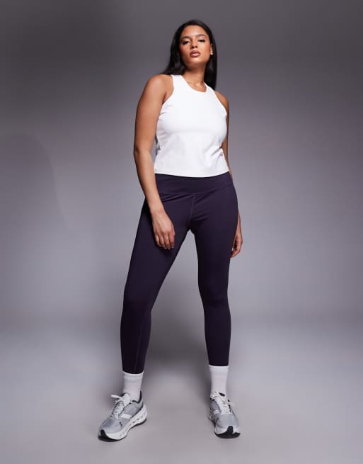 4505 Curve - Icon Active - Leggings da palestra a vita alta color mora modellanti sul retro con tasca interna