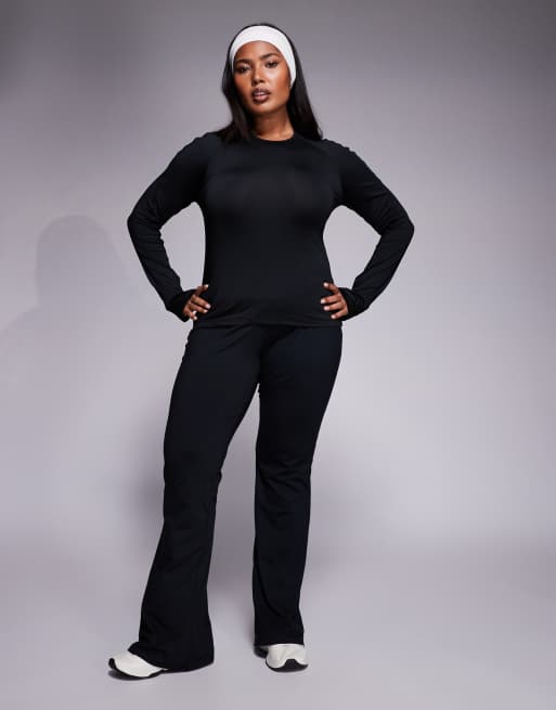 4505 - Curve - Icon - Active - Sneldrogende slim-fit top met lange mouwen in zwart, 2 van 4