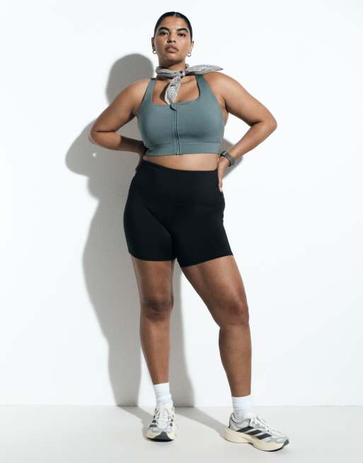 4505 Curve - Icon Active - Sorte 13-cm-leggingsshorts med høj talje og telefonlomme med lynlås, 5 af 5