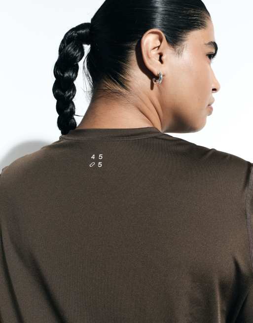 4505 Curve - Icon Active - T-shirt tecnica quick dry color caffè, 5 di 5