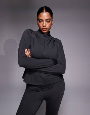 4505 Curve Icon Active Zip Up Sculpting Long Sleeve Jacket With Zip Pockets In Multi