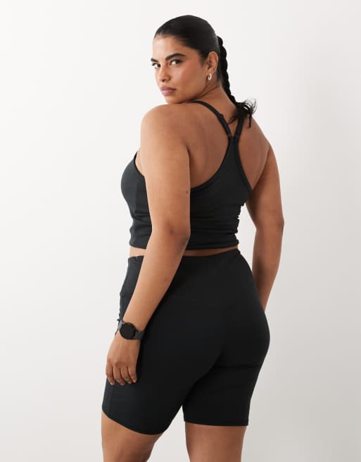 4505 Curve - Icon - Bløde og højtaljede sorte 20 cm-leggingsshorts, 3 af 5