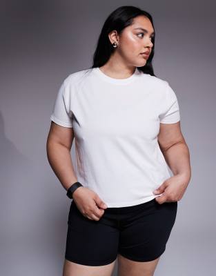 4505 Curve Icon Boxy Fit Cotton T-shirt With Quick Dry Finish In White