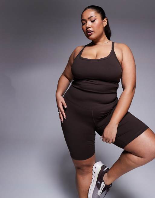 4505 Curve – Icon – Chokladbruna, mjuka leggingsshorts på 20cm, 2 av 5