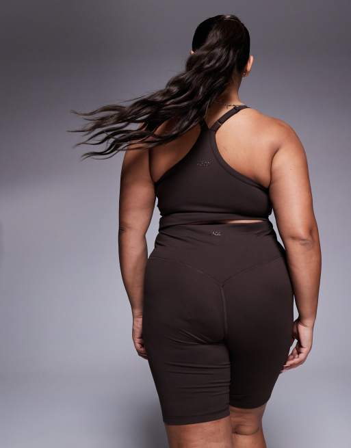 4505 Curve – Icon – Chokladbruna, mjuka leggingsshorts på 20cm, 3 av 5