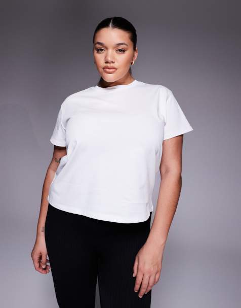 4505 Curve Icon cotton boxy t-shirt with quick dry finish in white