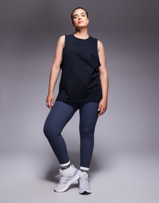 4505 Curve Icon Cotton Drop Armhole Tank Top With Quick Dry Finish In Black