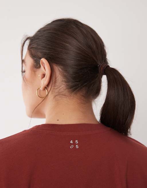 4505 Curve - Icon - Cropped ravfarvet T-shirt i kraftig hurtigttørrende bomuld, 4 af 4