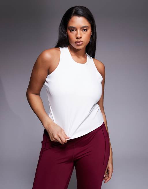 4505 Curve - Icon - Débardeur de sport à dos nageur avec brassière intégrée à bonnets amovibles - Blanc, 2 de 4