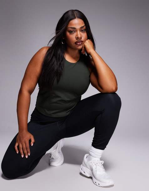 4505 Curve - Icon - Débardeur de sport avec brassière intégrée et rembourrage amovible - Kaki foncé - view 1