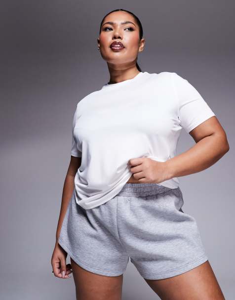 4505 Curve - Icon - Gråmelerede sweat-shorts i performance-materiale - view 1