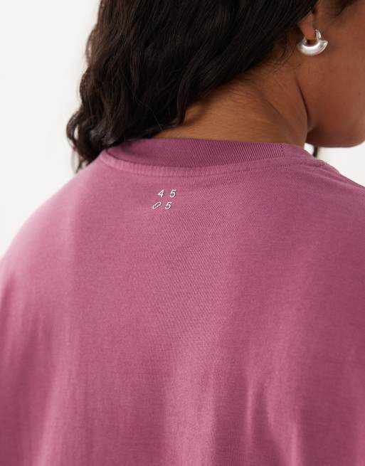 4505 Curve Icon heavyweight cotton oversized T-shirt with quick dry finish in berry, 3 of 4