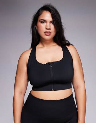 4505 Curve Icon High Support Active Sports Bra With Removable Padding In Black