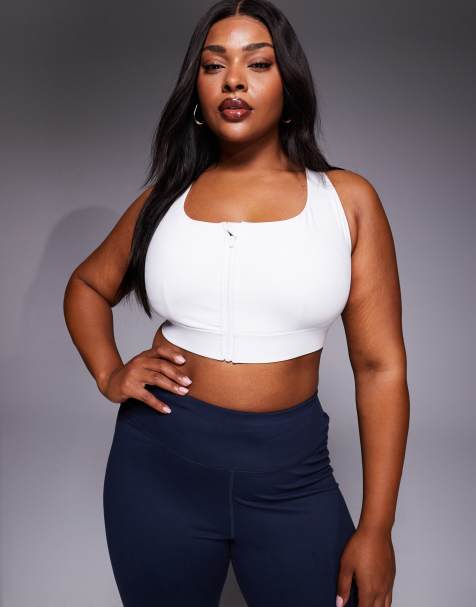 4505 Curve Icon high support active sports bra with removable padding in white