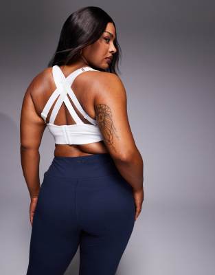 4505 Curve Icon High Support Active Sports Bra With Removable Padding In White