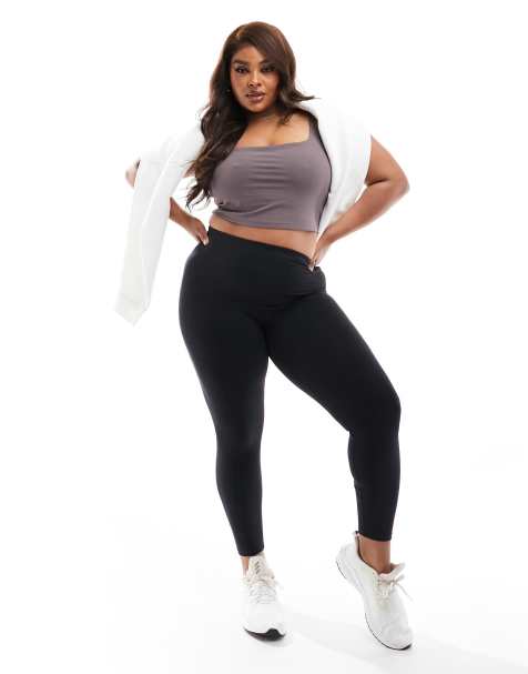 4505 Curve Icon high waist soft touch yoga leggings in black - view 1