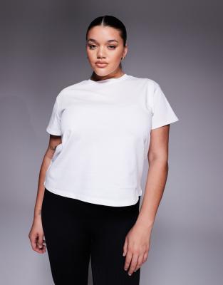 4505 Curve - Icon - Kastiges T-Shirt aus schnell trocknender Baumwolle in Weiß