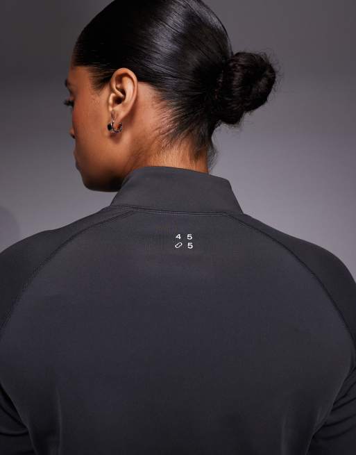 4505 Curve – Icon – Langärmlige, figurformende Sportjacke in Rauchgrau mit Reißverschlusstaschen, 2 von 4