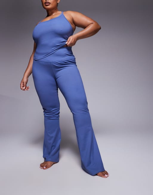 4505 Curve - Icon - Legging de yoga slim en tissu doux à taille haute - Bleu de Chine , 3 de 5