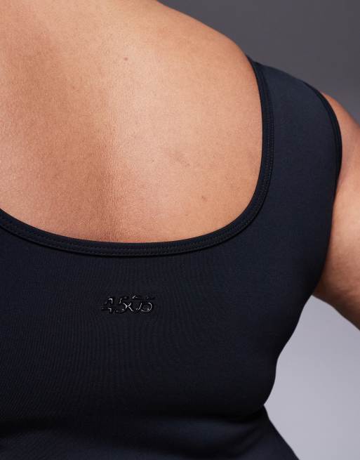 4505 Curve – Icon – Leicht verkürztes Sport-Trägertop in Schwarz, 4 von 4
