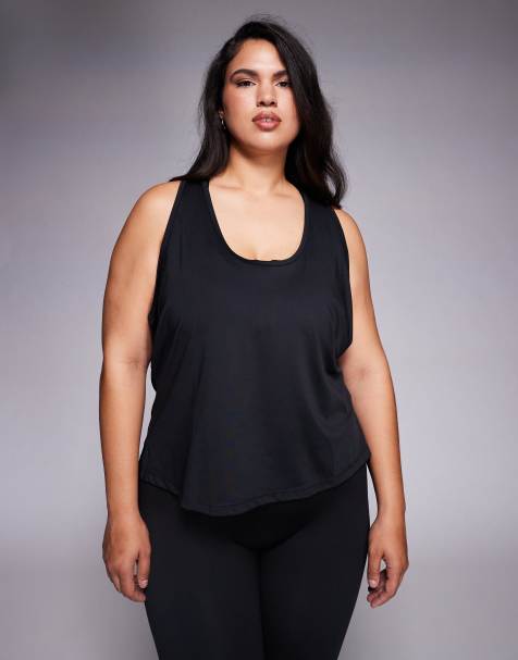 4505 Curve Icon light weight chuck on quick dry performance singlet in black - view 1