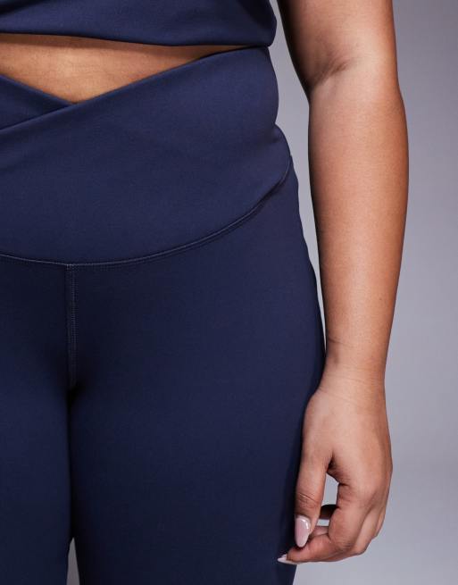 4505 Curve – Icon – Mörkt marinblå, mjuka, smala yogaleggings med omlottmidja, 5 av 5
