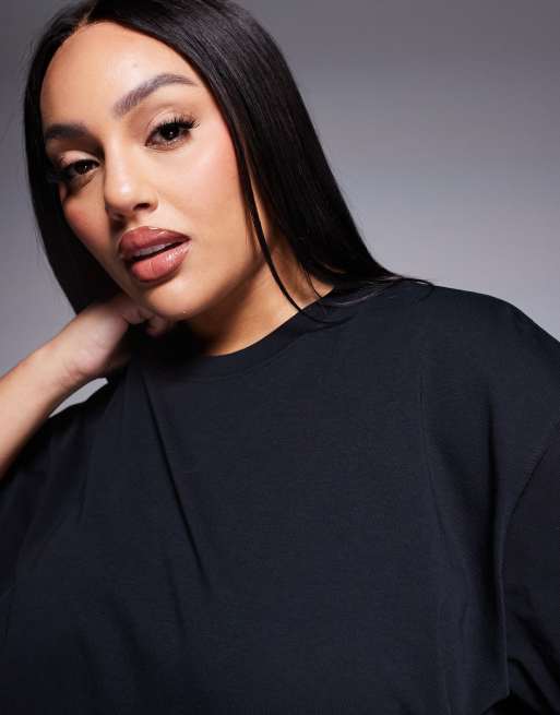 4505 Curve Icon oversized cotton t-shirt with quick dry finish in black , 2 of 4