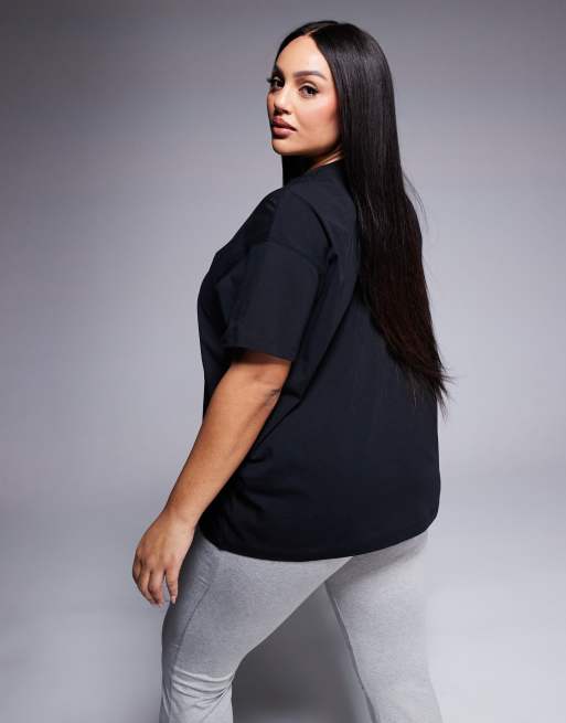 4505 - Curve Icon - Oversized T-shirt van sneldrogend katoen in zwart , 4 van 4