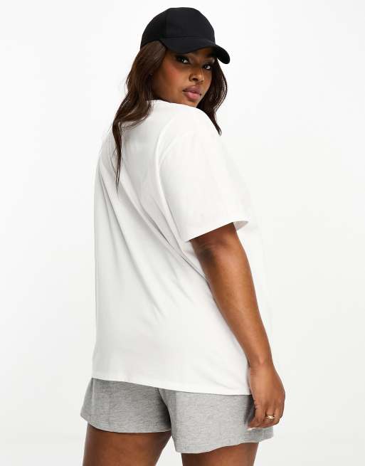 4505 Curve Icon oversized t-shirt with quick dry in white , 2 of 4