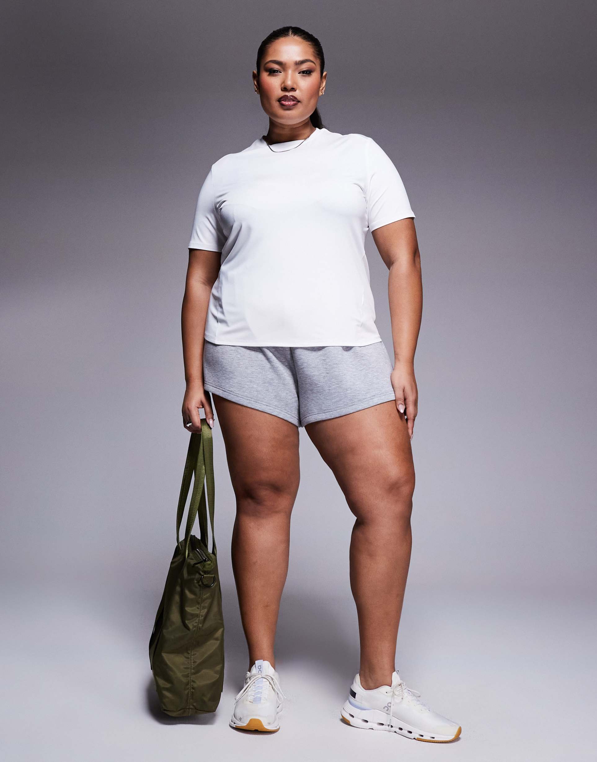 4505 curve icon performance t-shirt with quick dry in white