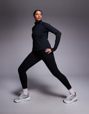 4505 Curve - Icon - Po-formende Sport-Leggings in Schwarz mit Innentasche und hohem Bund