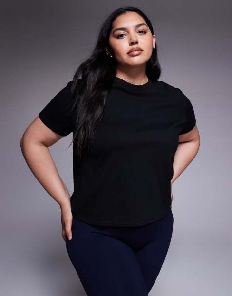 4505 Curve - Icon - Recht T-shirt van sneldrogend katoen in zwart - view 1