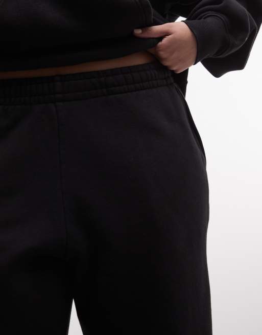 4505 Curve Icon Rest Day heavyweight 440gsm cotton cuffed sweatpants in washed black, 5 of 5