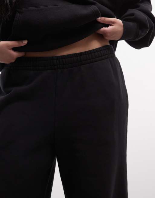4505 Curve Icon Rest Day heavyweight 440gsm cotton wide leg jogger in washed black, 3 of 5