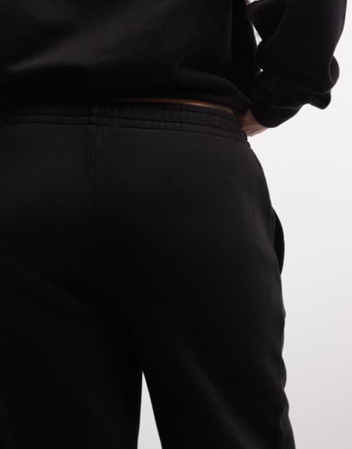 4505 Curve Icon Rest Day heavyweight 440gsm cotton wide leg jogger in washed black, 4 of 5