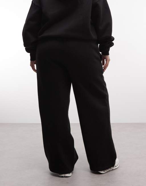 4505 Curve Icon Rest Day heavyweight 440gsm cotton wide leg jogger in washed black, 5 of 5
